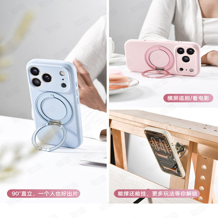 iPhone 17 Pro Max Magnetic Stand Silicone Case