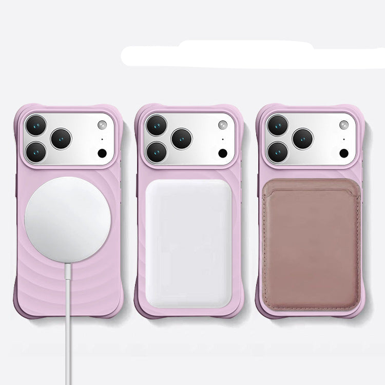 iPhone 17 Pro Max Magnetic Wave Pattern Stand Case