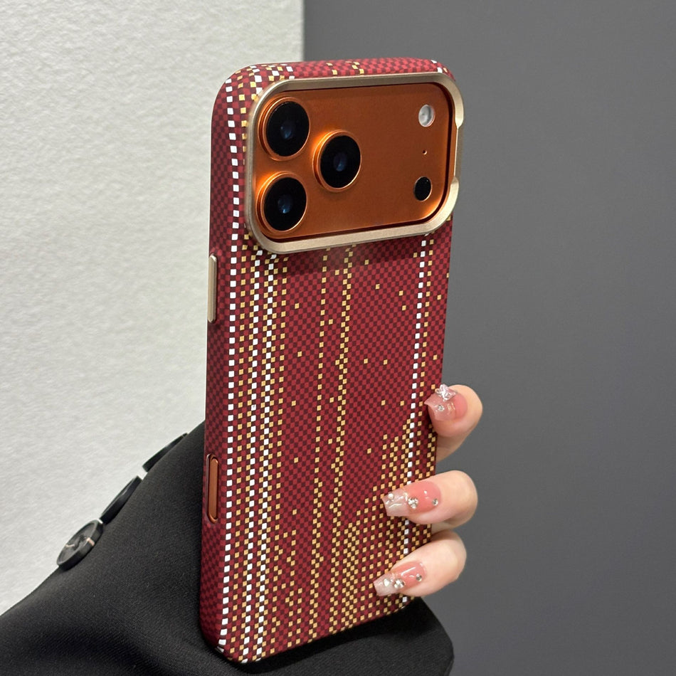 iPhone 17 Pro Max Kevlar Pattern Magnetic Case