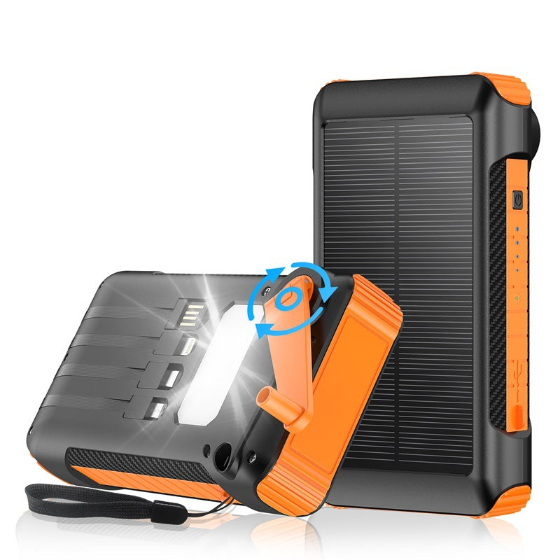 Portable Solar Power Bank Large Capacity with Cable