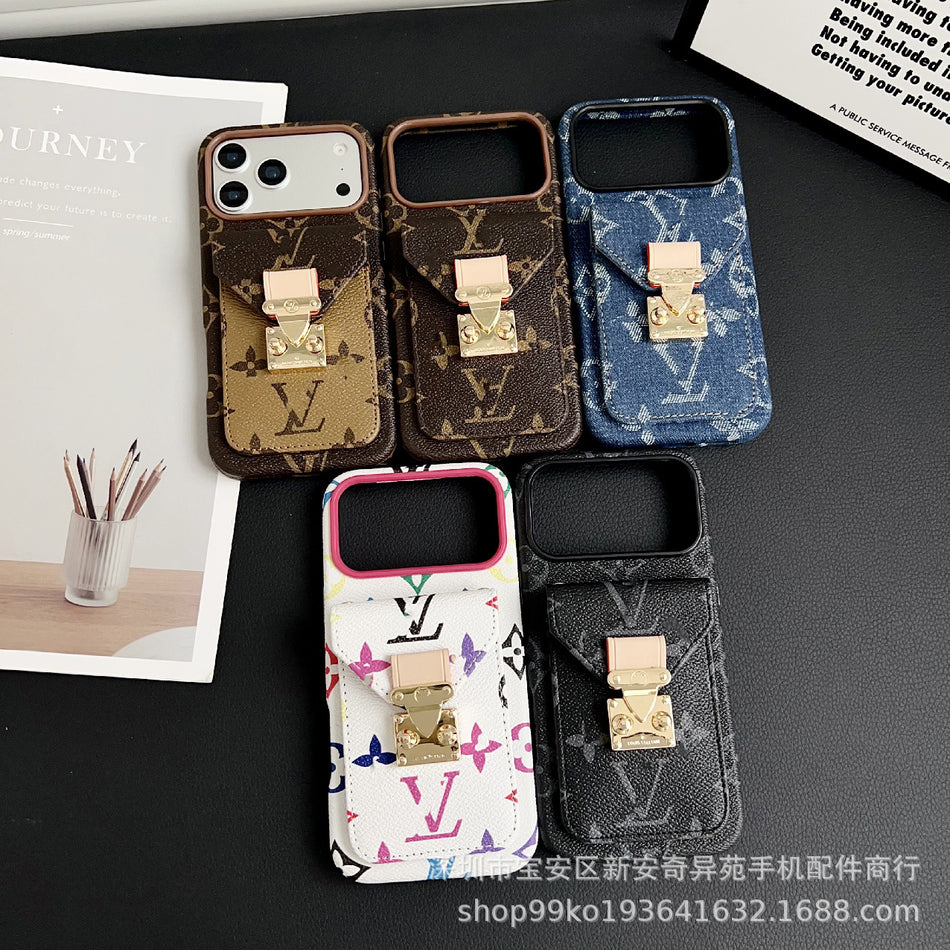 Lock Card Holder Case for iPhone 17 Pro Max