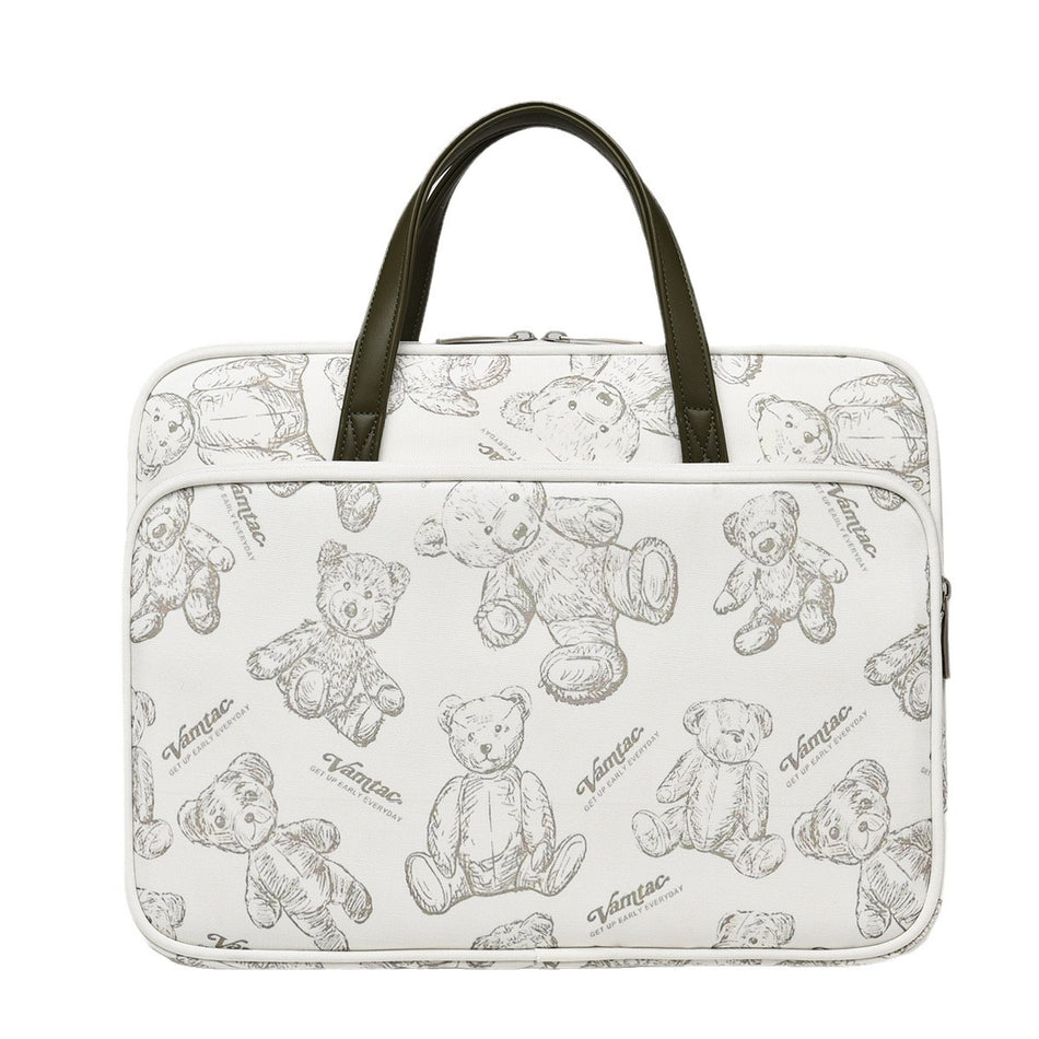 Cartoon Bear Laptop Bag 14 Inch Cute Women Bag