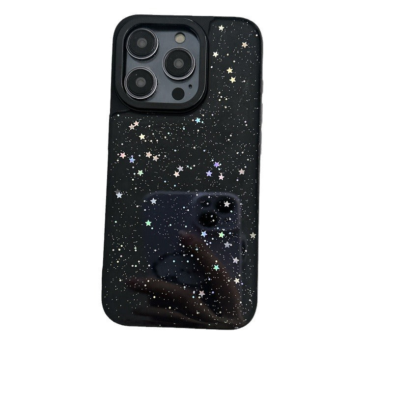 Glitter Star Silicone iPhone Case – Soft Clear Cover