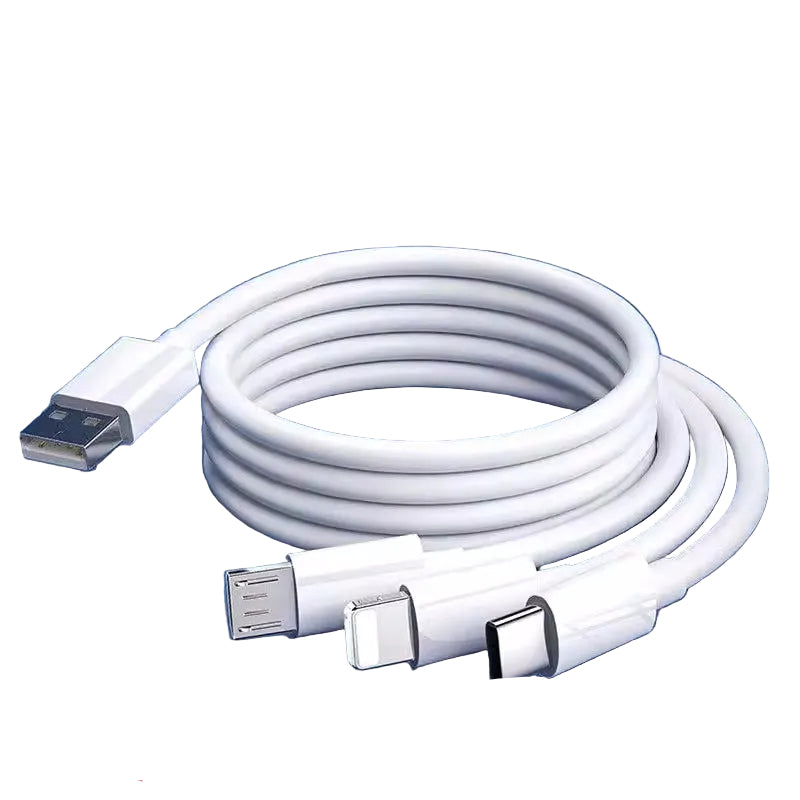 High-Output Liquid Silicone Three-in-One Charging Cable