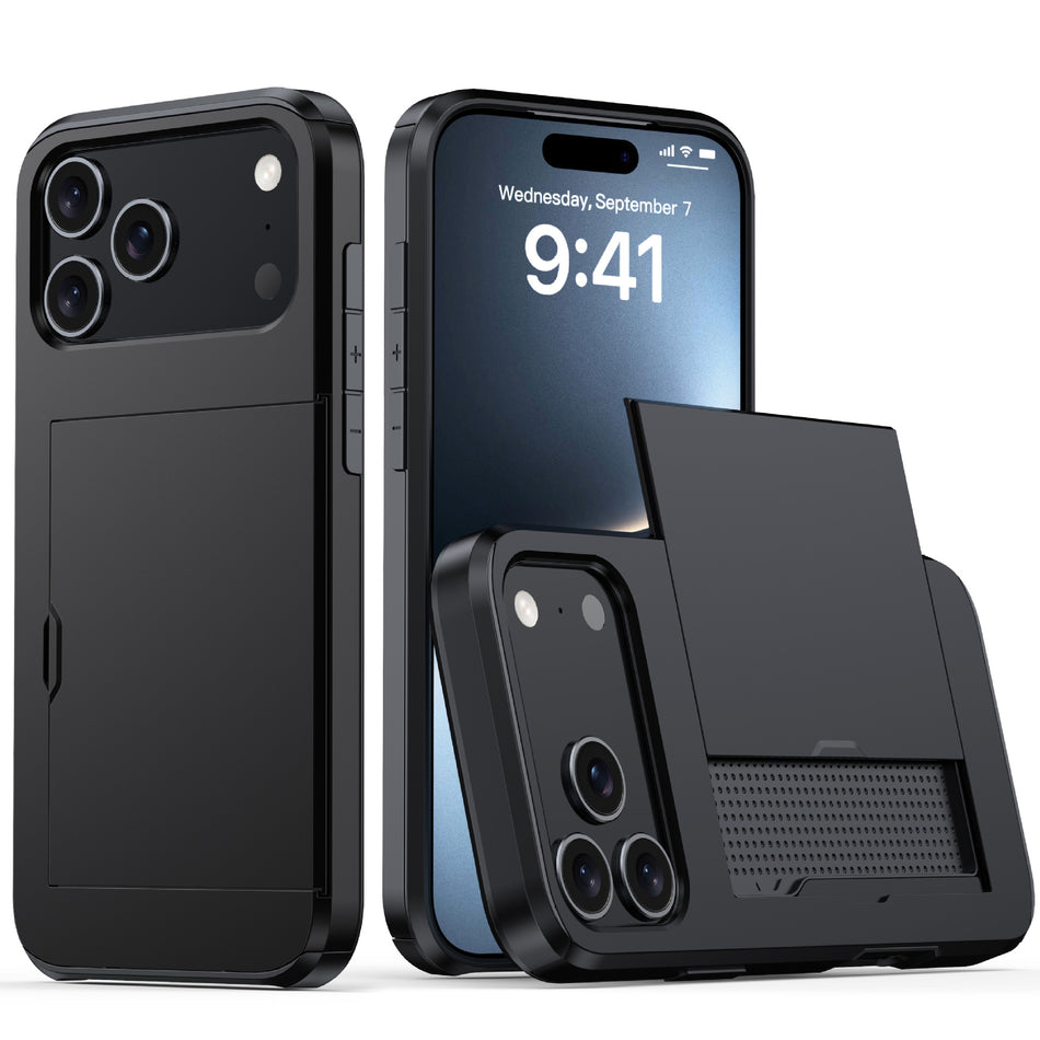 iPhone 17 Pro Max "SGP-Style" Frosted Card Slot Protective Case