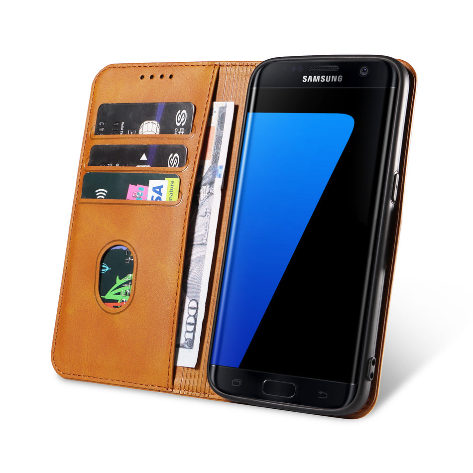 Premium Calf Pattern Leather Case for Samsung Galaxy S Series