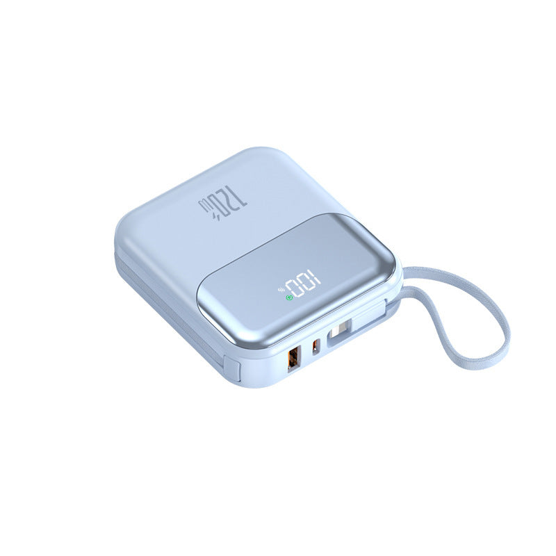 Mini 20000mAh Dual-Cable Fast Charging Power Bank