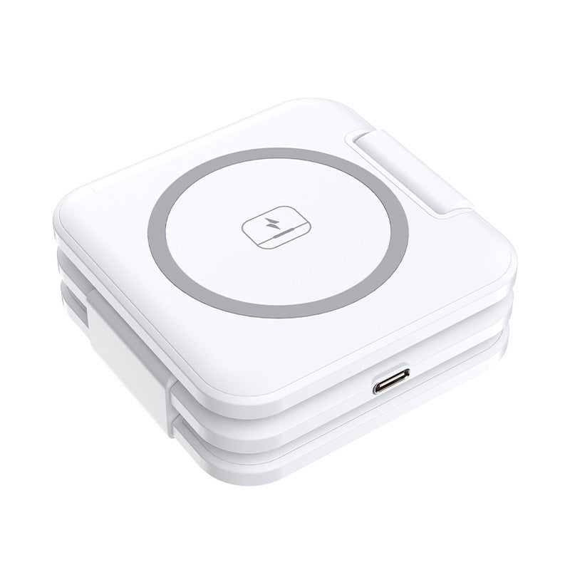 Premium Three-In-One Magnetic Wireless Charging Disc