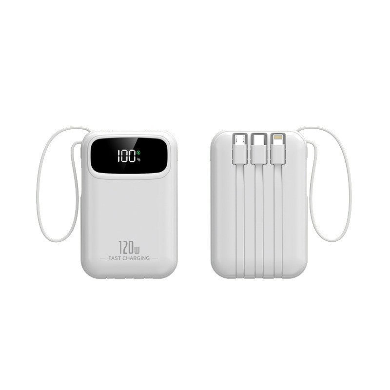 Certified 20000mAh Corporate Gift Fast Charging Power Bank with Integrated Cables