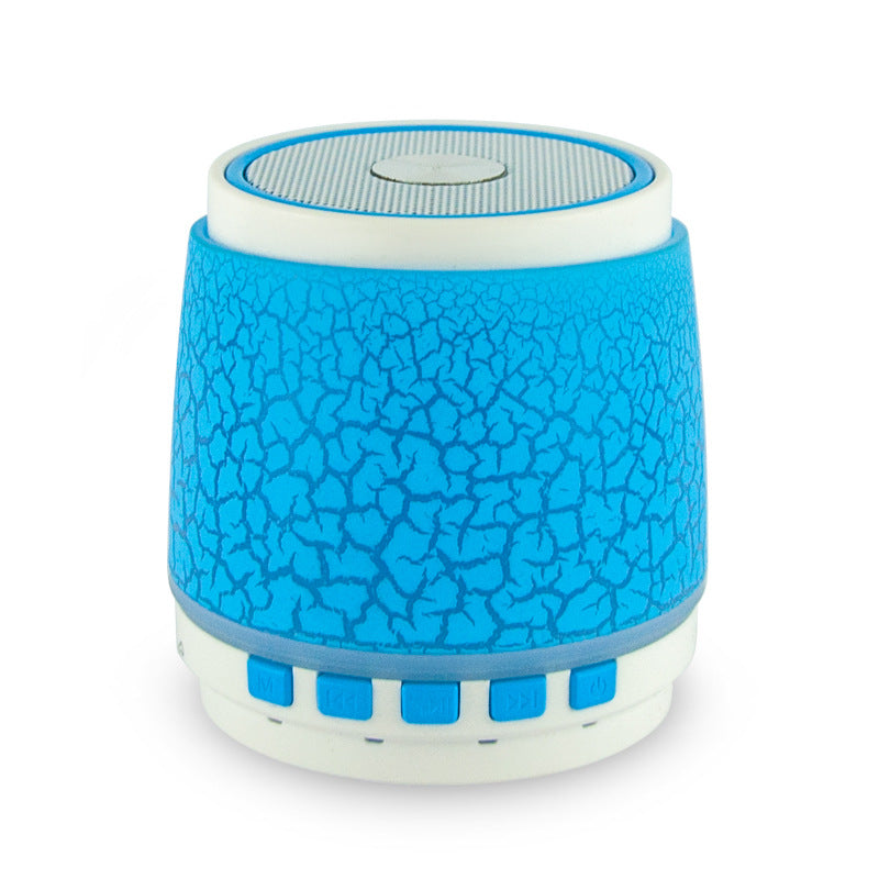 Cracked Pattern Mini Bluetooth Speaker with LED Light Subwoofer