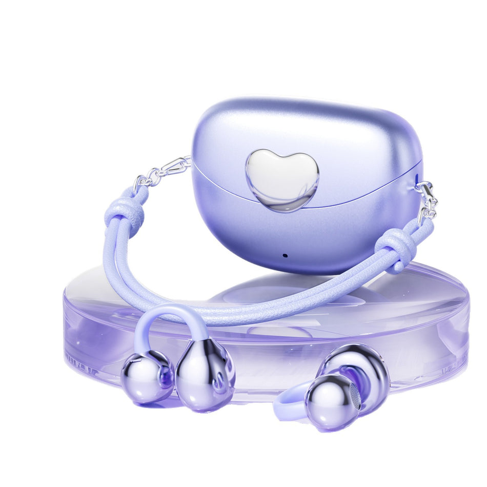 M106 Heart-Shaped Clip-On Bluetooth Bone Conduction Earphones