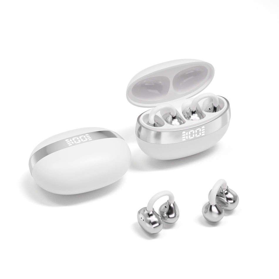 Open-Ear Clip-On Bluetooth Earbuds with Long Battery Life