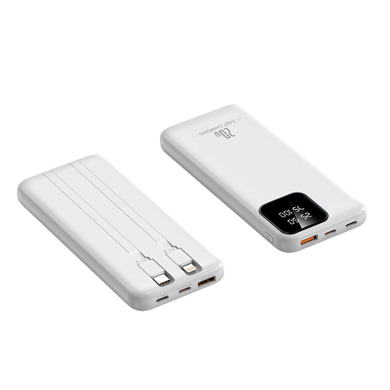 Fast Charging Power Bank Built-in Cable Custom Logo