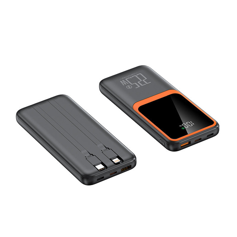Fast Charging Power Bank Built-in Cable Logo Custom