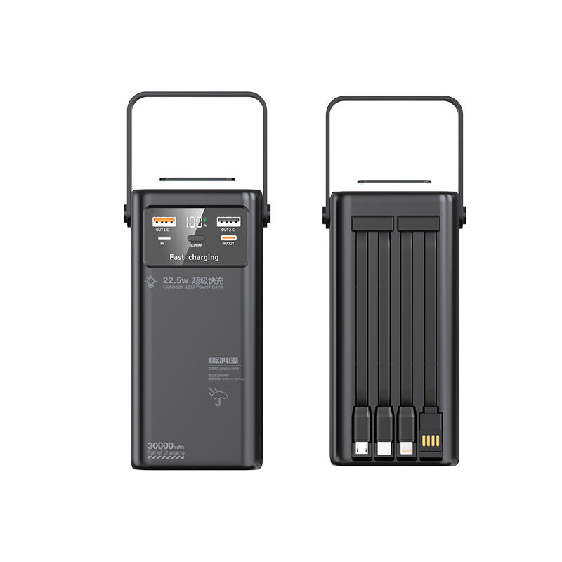 Fast Charging Power Bank Built-in Cable Outdoor