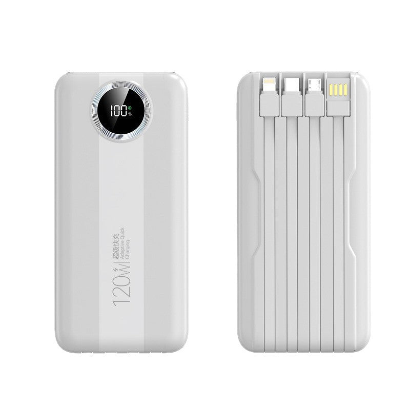 Ultra-Thin Fast Charging Power Bank Built-in Cable