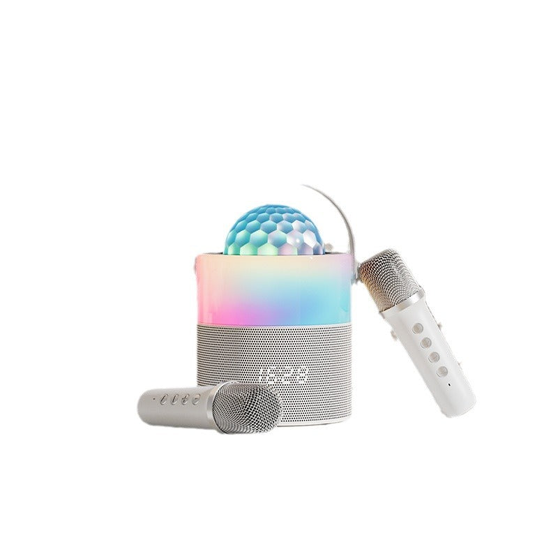 Portable Karaoke Bluetooth Speaker with Microphone & LED Light