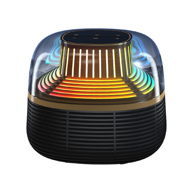 Transparent Glass Bluetooth Speaker with Ambient Light Subwoofer