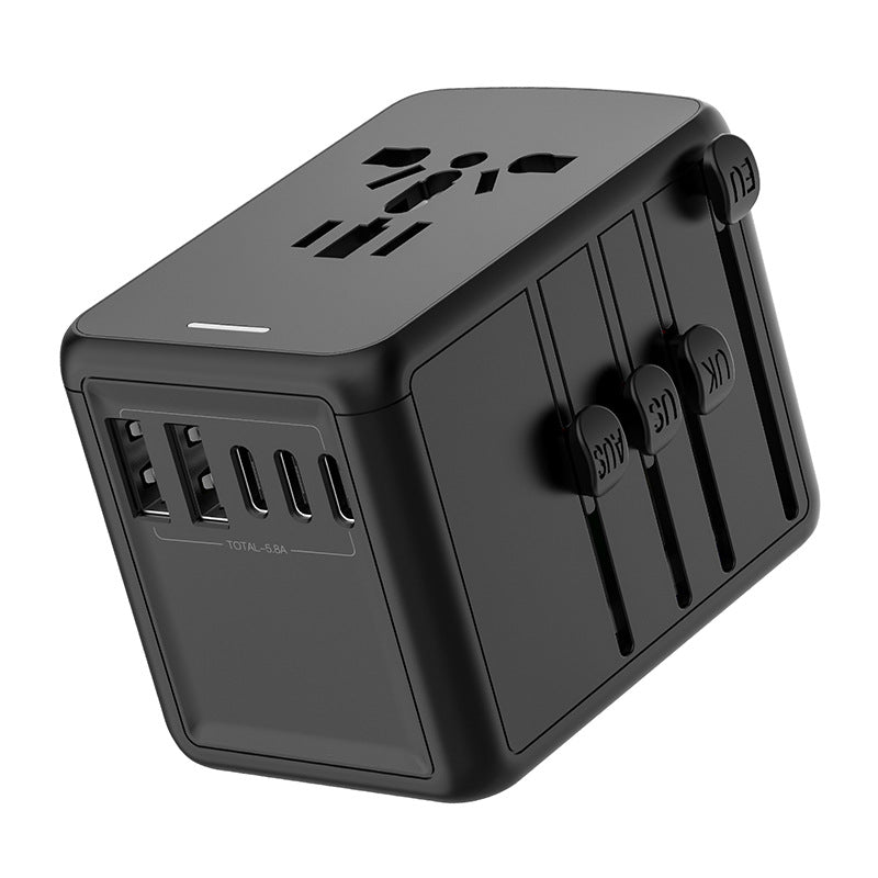 Universal Travel Adapter 3C+2A Multi Plug Fast Charging Converter