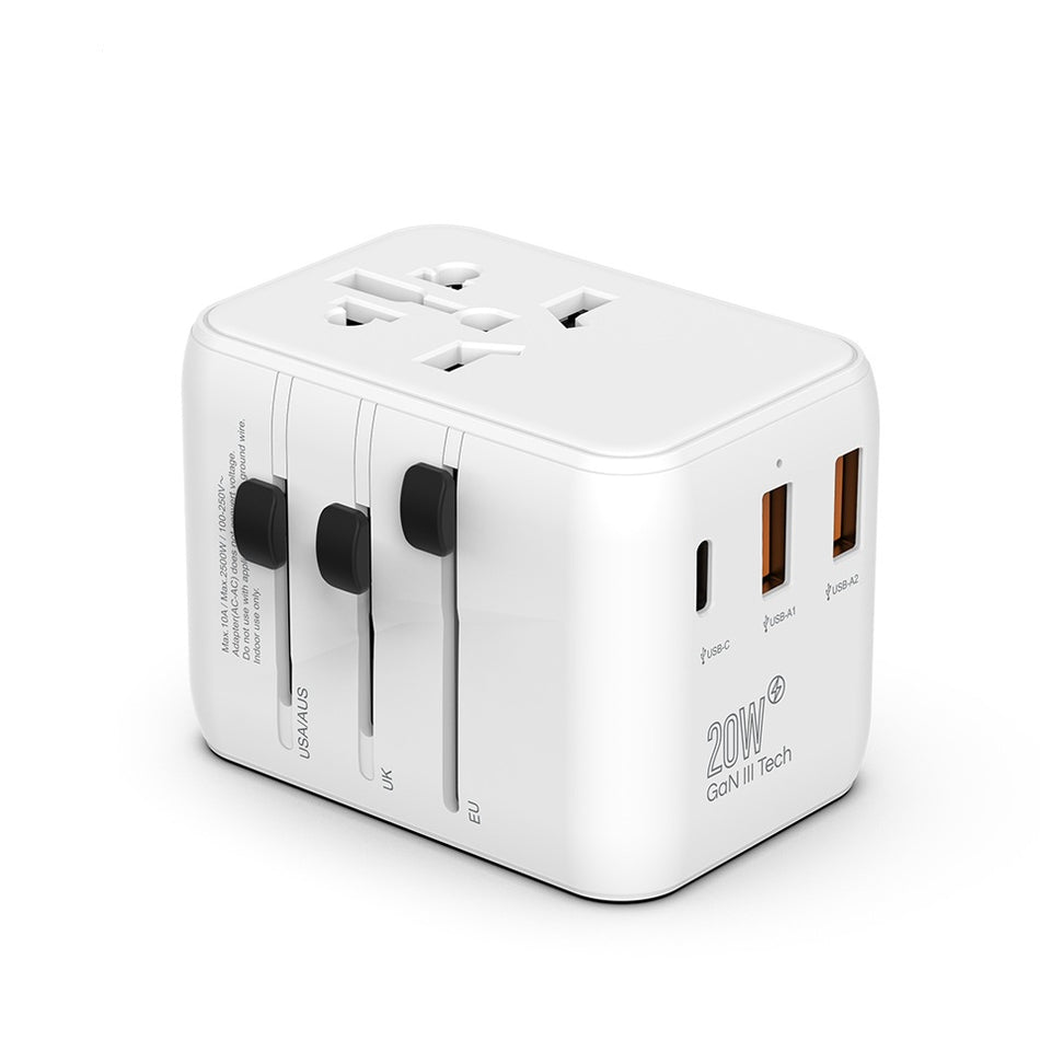 Universal PD20W Fast Charging Travel Adapter Multi Standard Plug