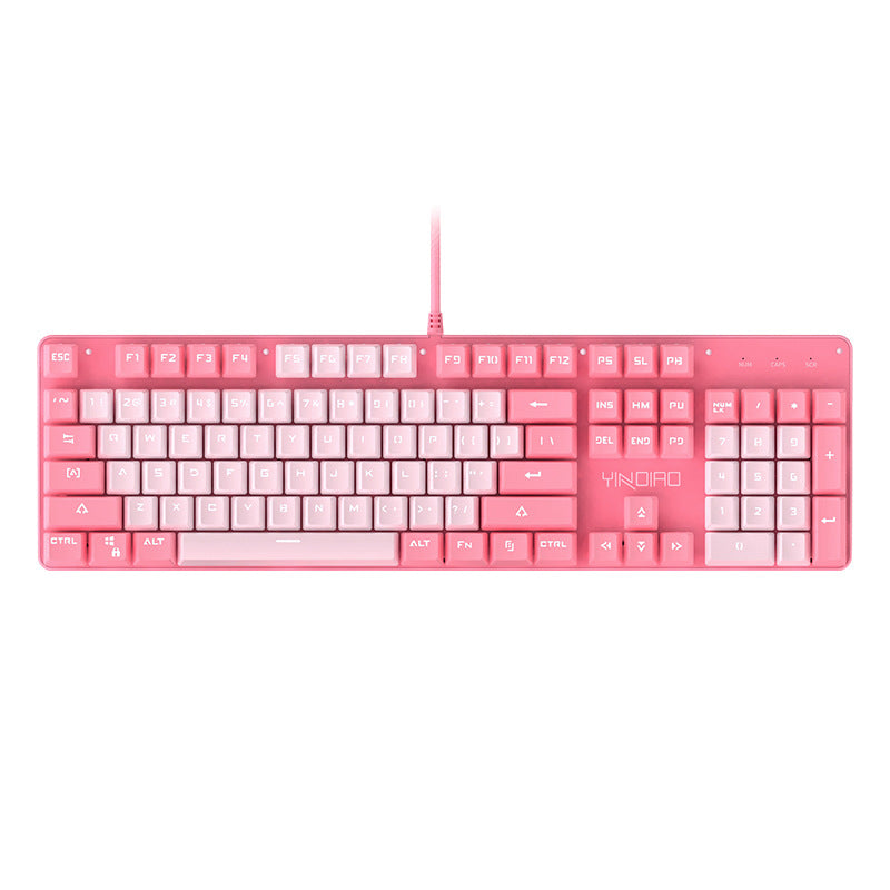 Punk Style Mechanical Keyboard Green Switch Round Key RGB Gaming
