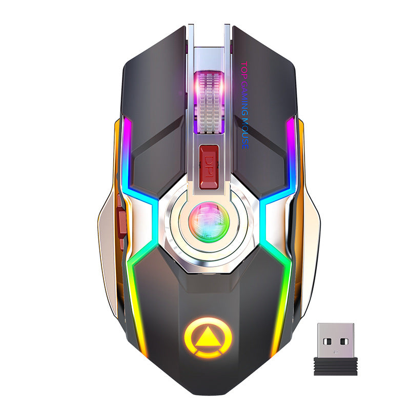 Silver Carving A5 Wireless RGB Gaming Mouse Rechargeable Silent