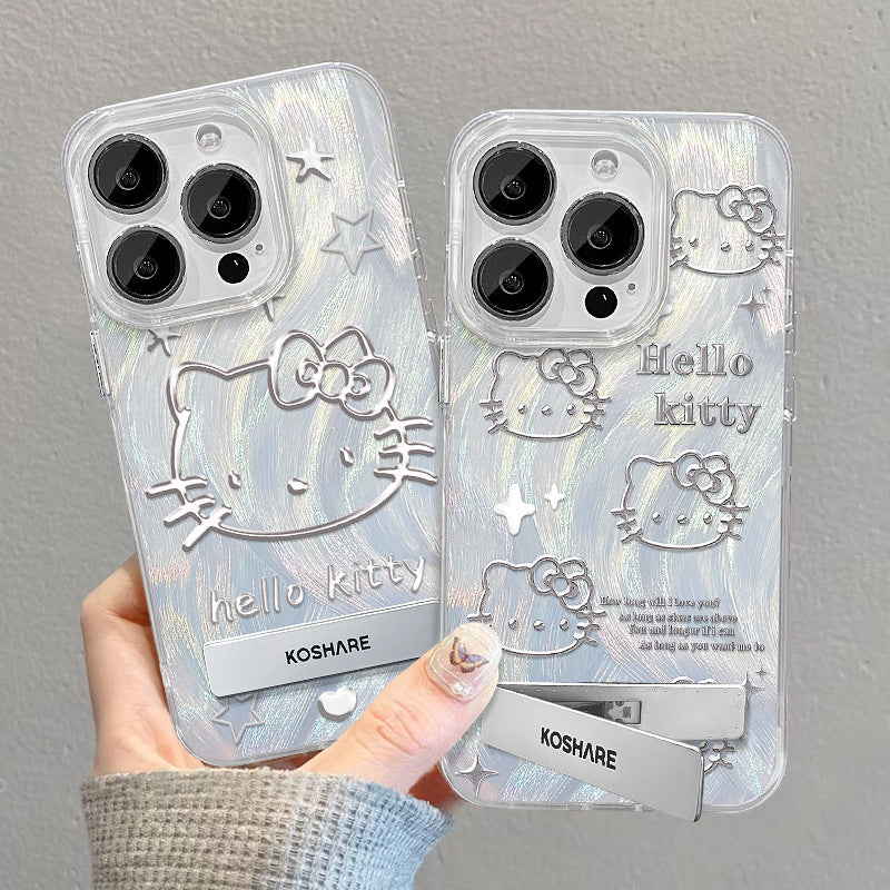 Cute Cat Phone Case with Invisible Stand for Huawei, Vivo & OPPO