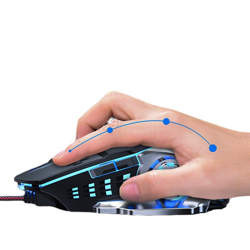 Wired Gaming Mouse RGB Mechanical Feel Silent USB E-Sports