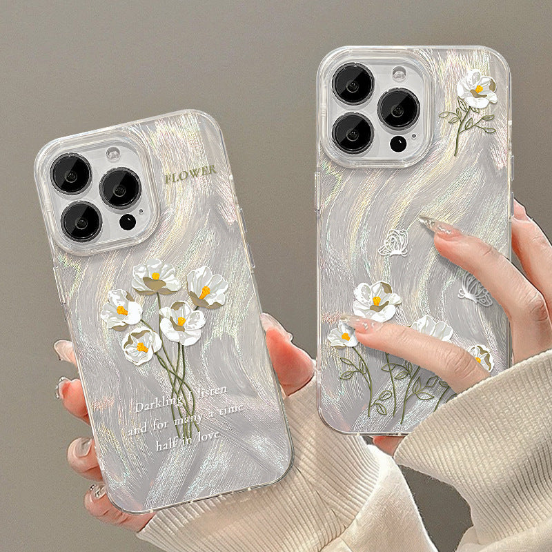 Floral Laser Stand Phone Case for Huawei, Vivo, OPPO & Xiaomi