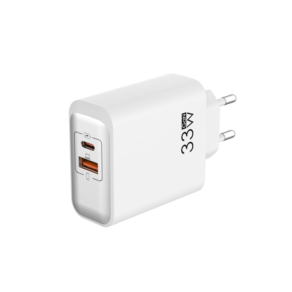 33W Multi-Port A+C Fast Charging Adapter EU US UK Plug