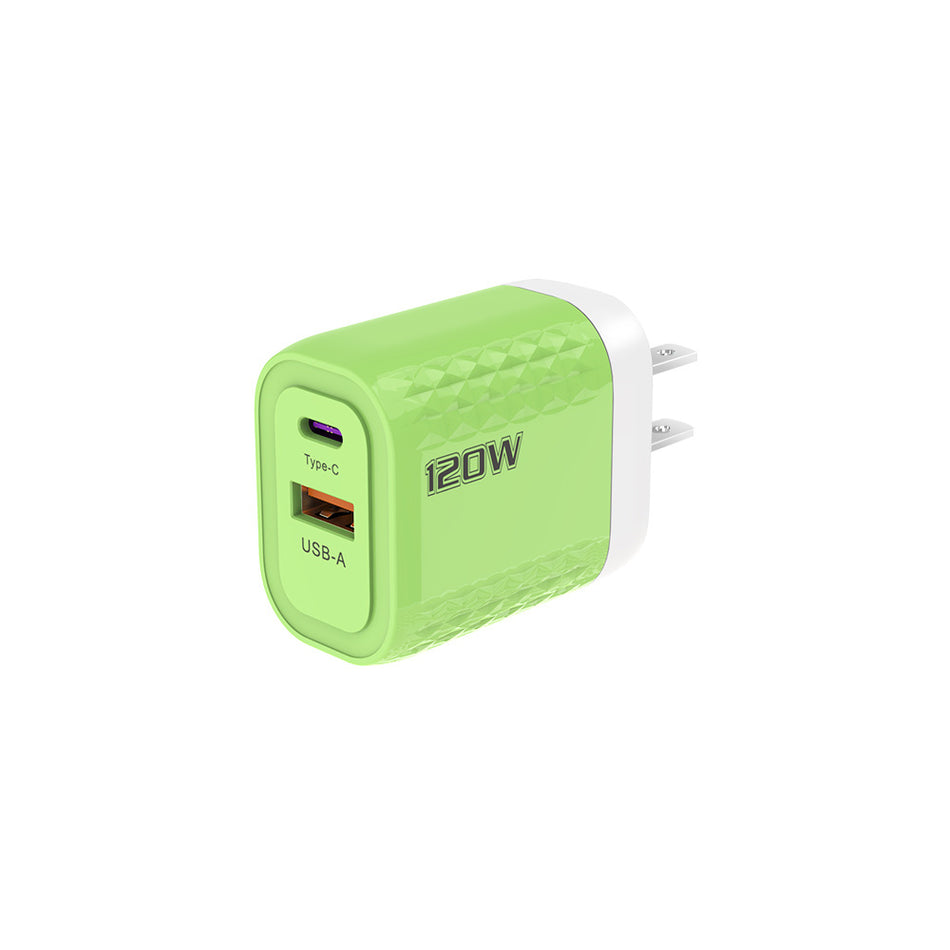 120W Dual Port PPS Fast Charging Adapter A+C Macaron Design