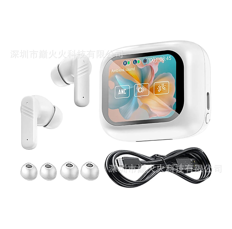 LX10 AI Smart Translation Bluetooth Earbuds with Touch Screen