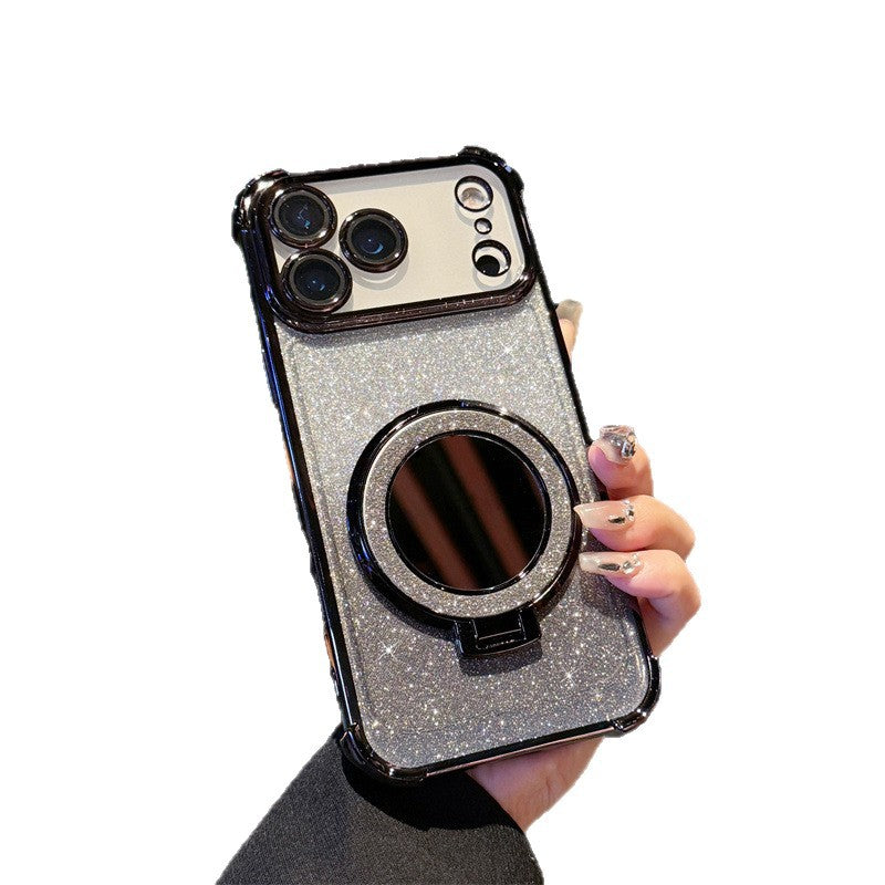Glitter Magnetic Mirror Phone Case with Airbag Drop Protection