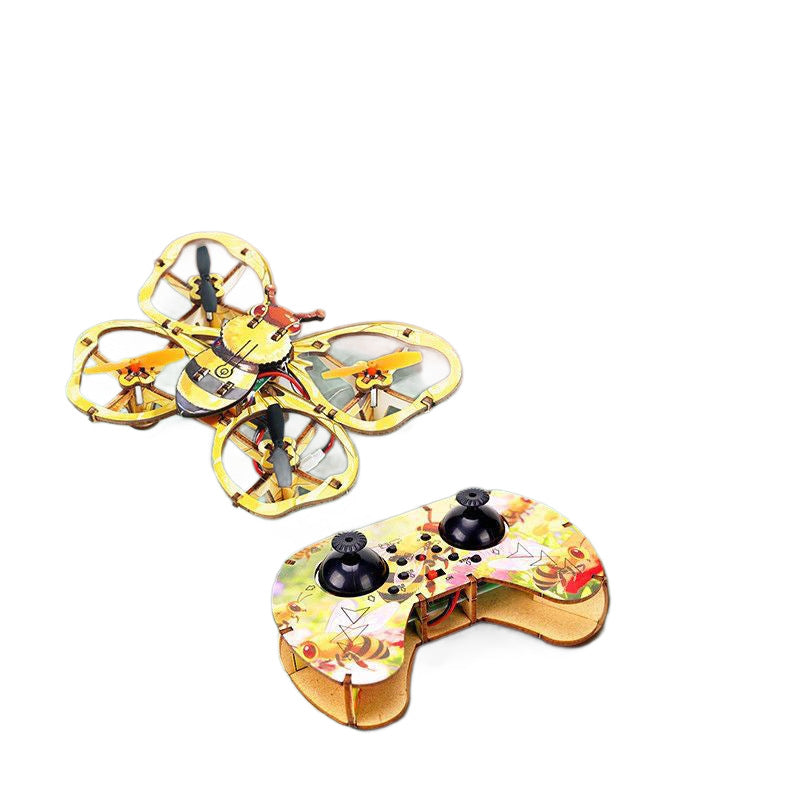 Wooden DIY Four-Axis Drone Assembly Educational Model Kit