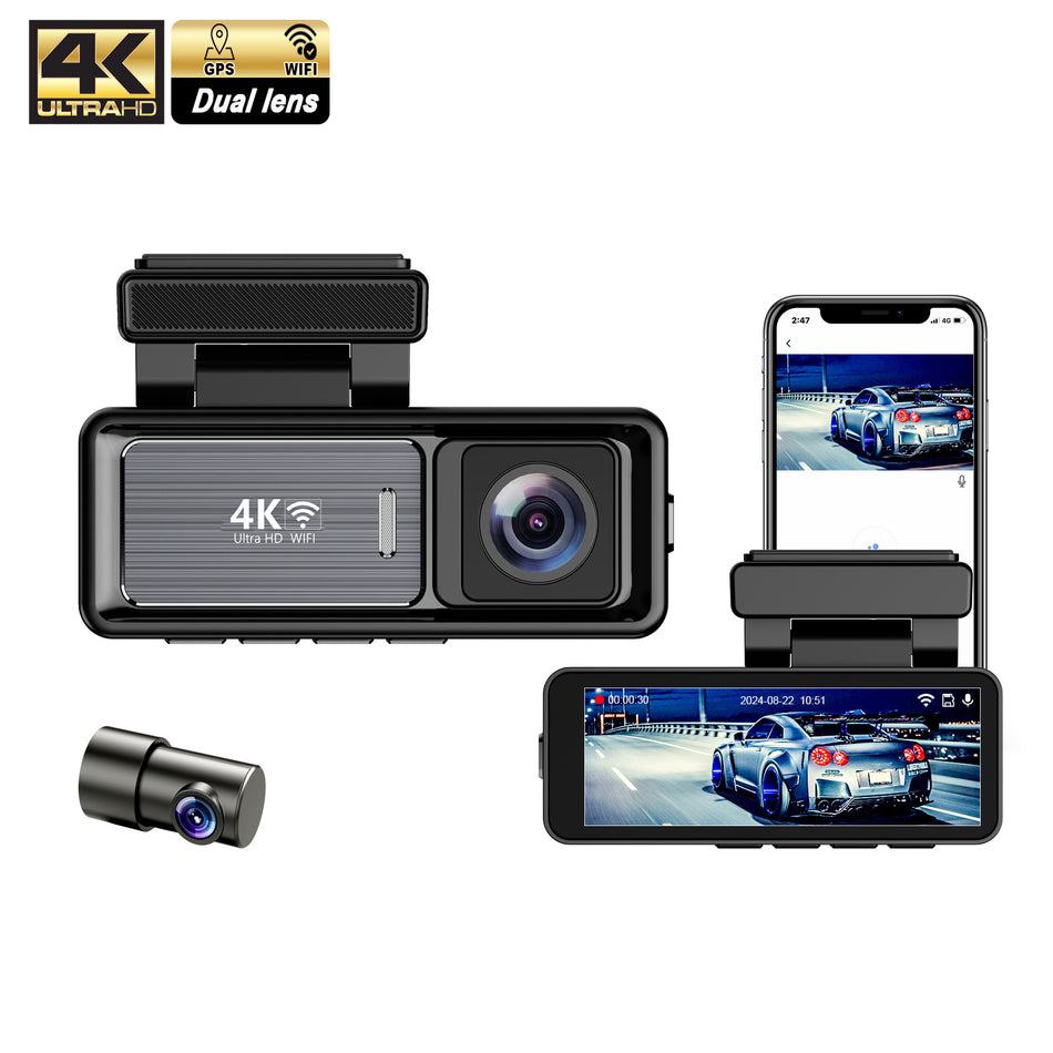 3.2-Inch 4K Front 1080P Rear Dual Dash Camera WiFi Recorder