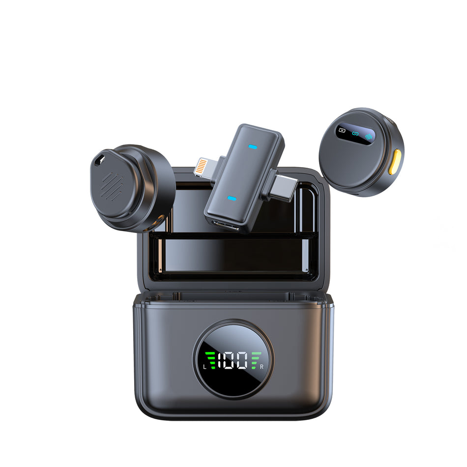 Mini Wireless Lavalier Microphone with Smart Noise Reduction