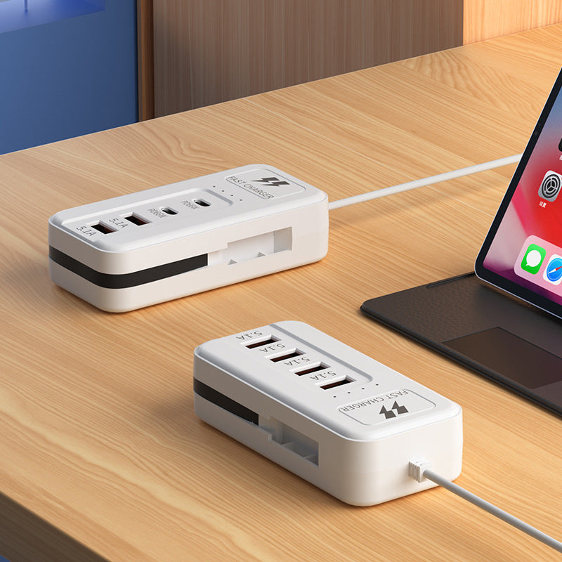 Multi-USB Charging Socket with Multi-Hole Power Outlet for Home and Dorm