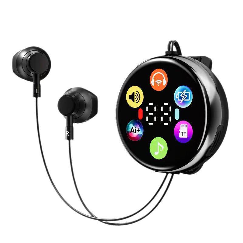 Q50 Digital Display Clip-On Bluetooth Earphones with Waterproof Design
