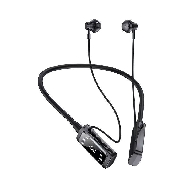 Neckband Bluetooth Headphones with Display and Karaoke EQ Monitoring