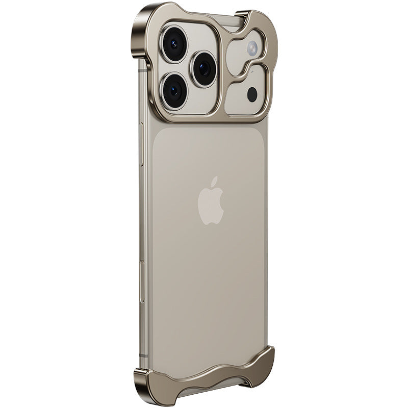 Metal Corner Protection Phone Case with Lens Film for iPhone Series
