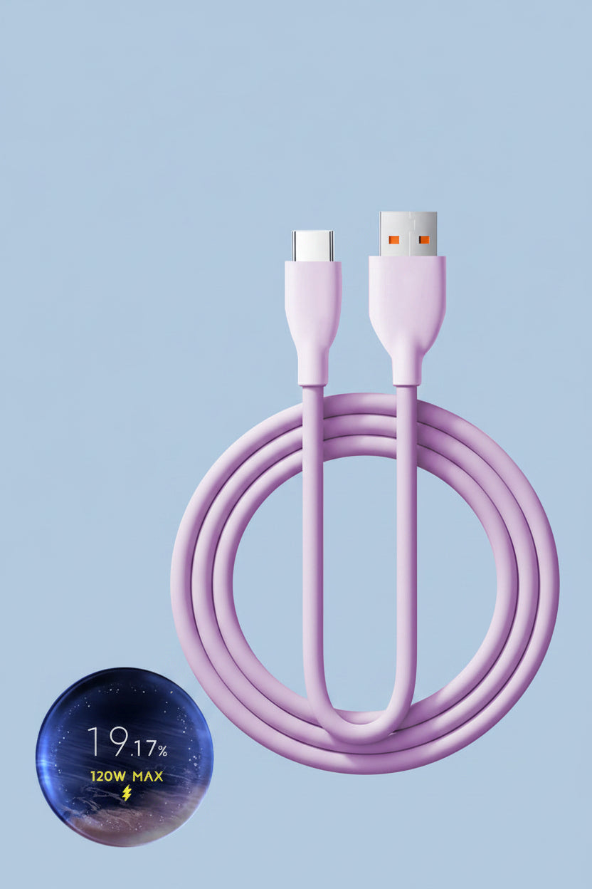 120W Liquid Silicone Type-C Fast Charging Cable for Xiaomi