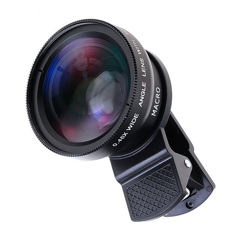 0.45X Ultra Wide Angle Macro Clip-On Mobile Phone Lens HD