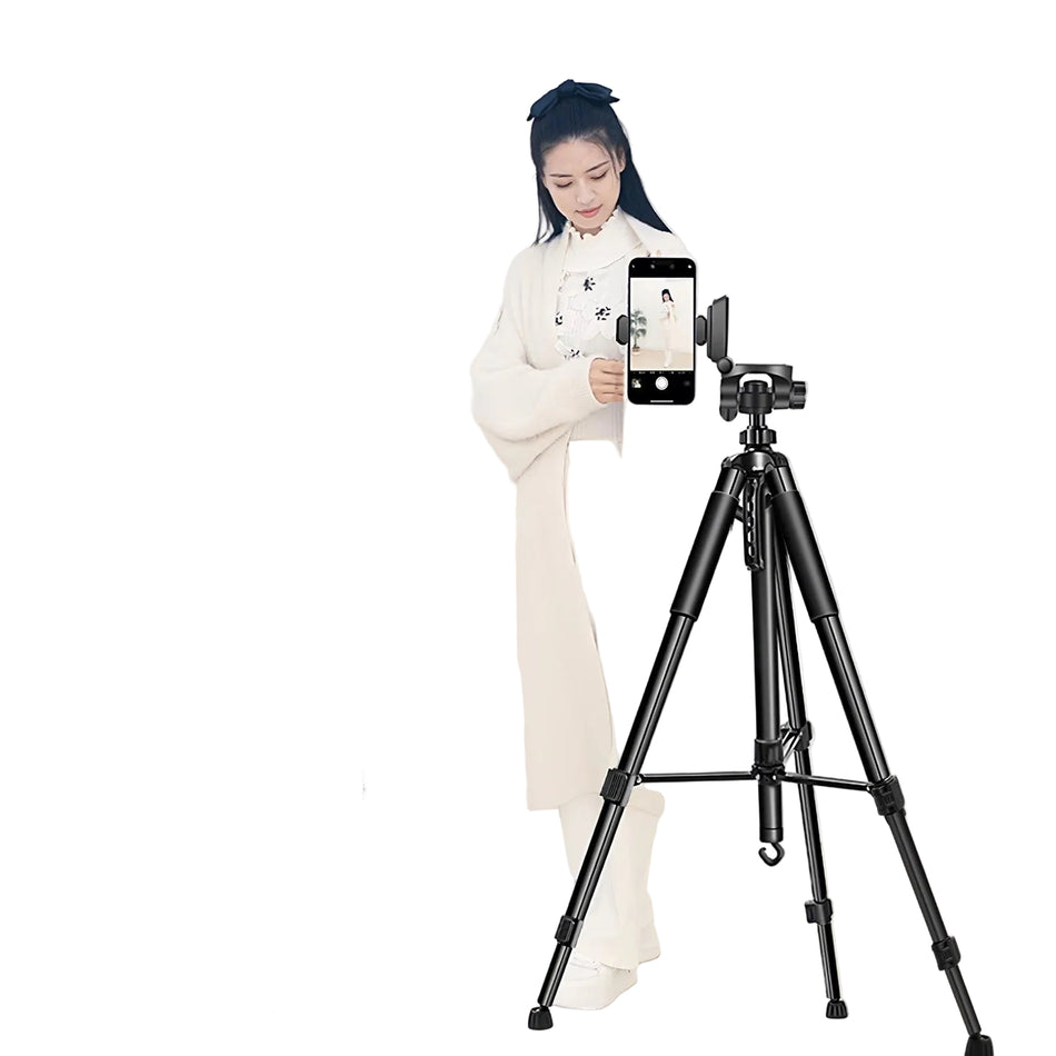 Heavy-Duty Carbon Steel Live Broadcast Mobile Phone Tripod Stand