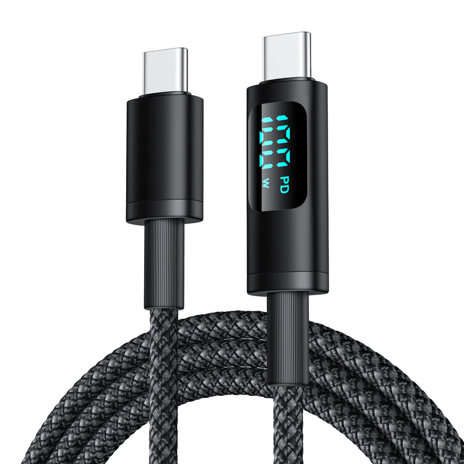 100W Type-C PD Fast Charging Cable with Digital Display