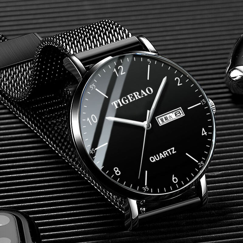 Men’s Quartz Steel Watch Luminous Calendar Waterproof Dial