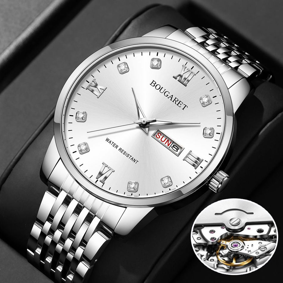 Men’s Quartz Steel Watch Luminous Calendar Business Dial