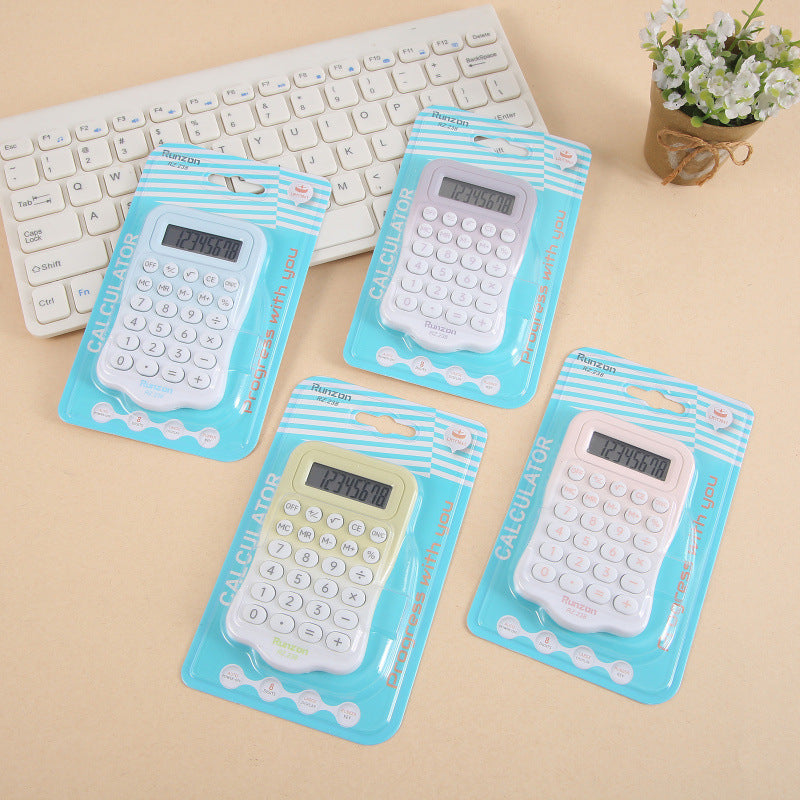 Mini Portable Calculator – Gradient Color Handheld Calculator for Students
