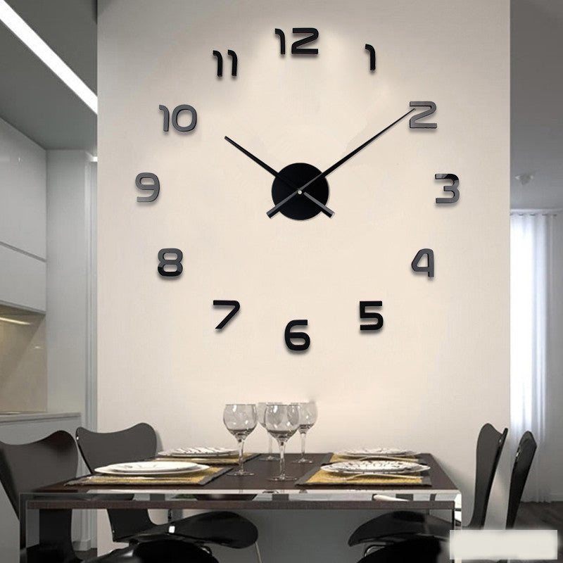 DIY Acrylic Wall Clock – Modern European Style Living Room Wall Sticker Clock