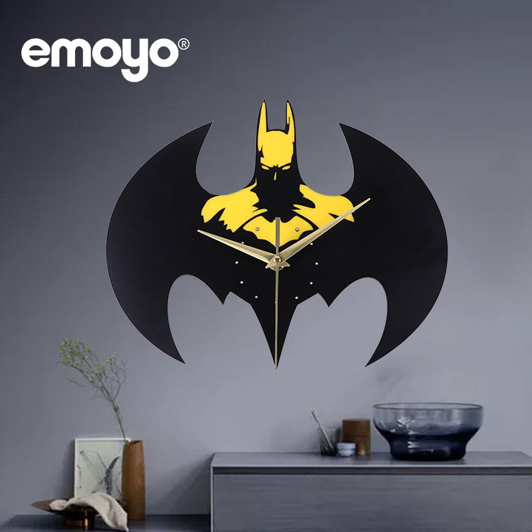 Creative Bat DIY Acrylic Wall Clock – Cartoon Animal Quartz Wall Clock