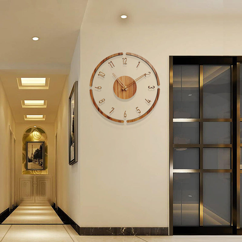 Modern Nordic Acrylic Wall Clock – Silent Round Decorative Clock for Home